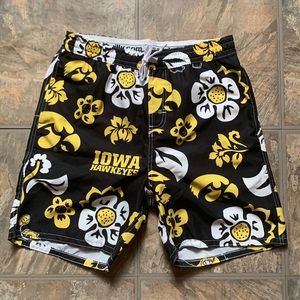 Men’s Wes & Willy Black IOWA Hawkeyes Volley Swim Trunk
